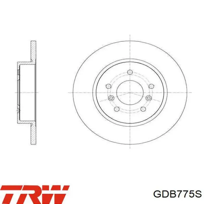 Купити GDB775S TRW Задні колодки