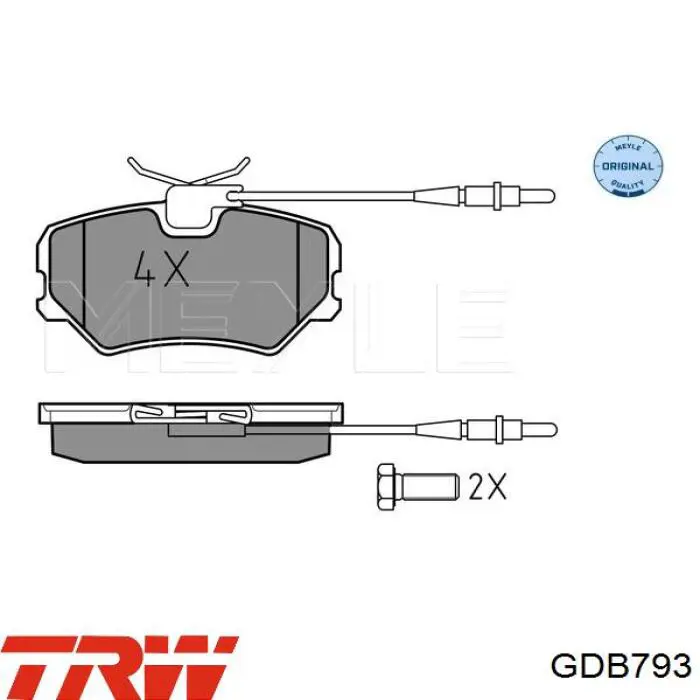 Передні тормозні колодки D439E Dafmi
