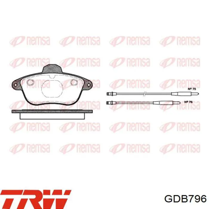 Гальмівні колодки TRW GDB796 ціна, від 18.18 USD