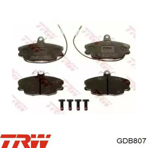 Купити GDB807 TRW Колодки гальмівні передні, дискові