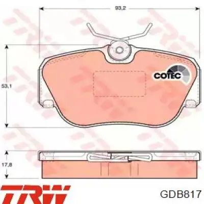 Тормозні колодки TRW GDB817