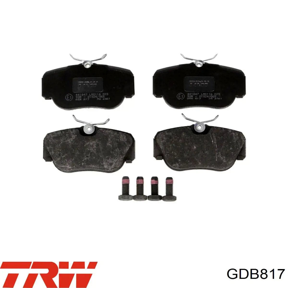GDB817 TRW колодки гальмівні передні, дискові