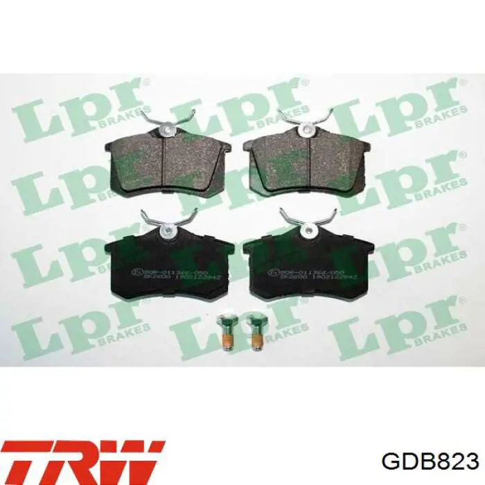 Задні гальмівні колодки GDB823 TRW