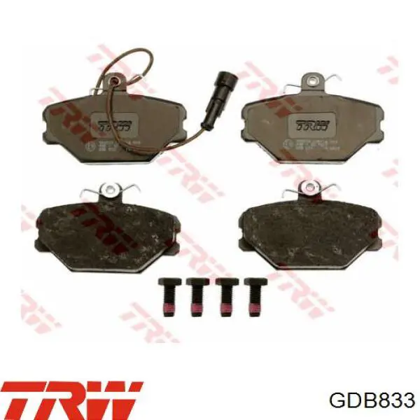 GDB833 TRW колодки гальмівні передні, дискові