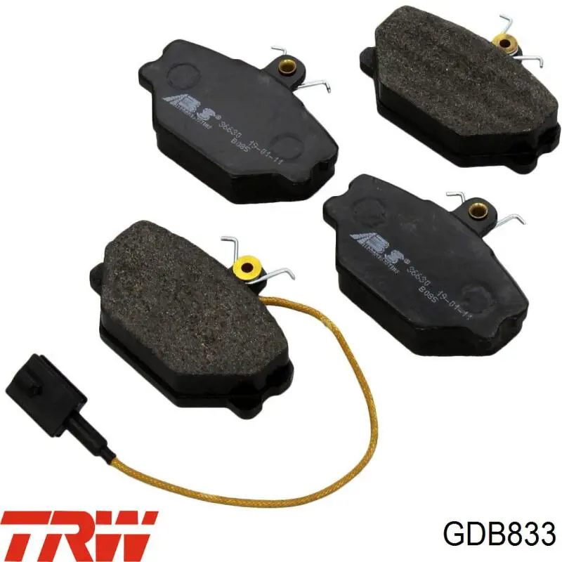 Передні тормозні колодки GDB833 TRW