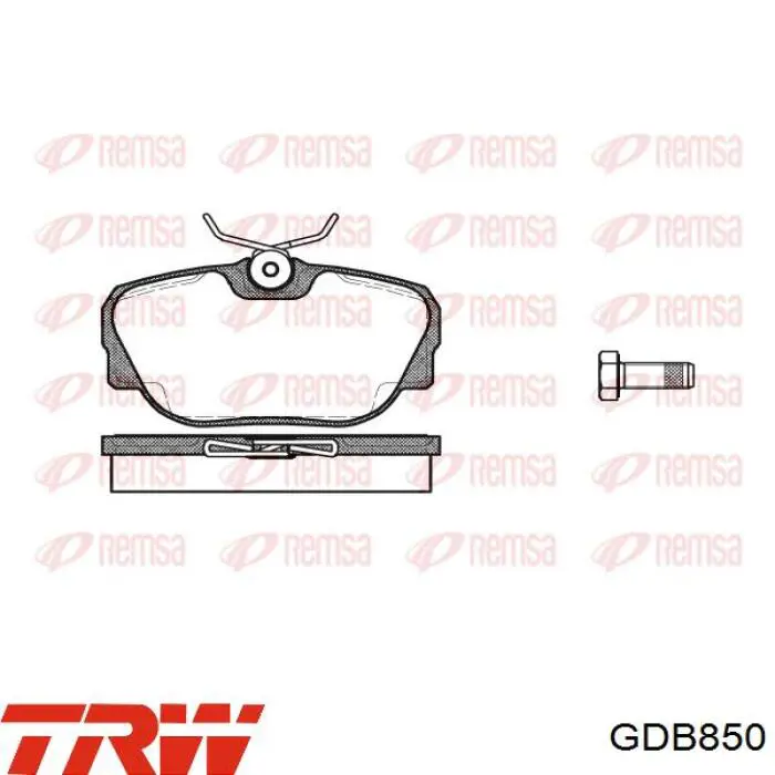 Передні тормозні колодки GDB850 TRW
