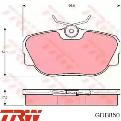 GDB850 TRW Передні гальмівні колодки