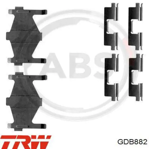 Передні тормозні колодки GDB882 TRW