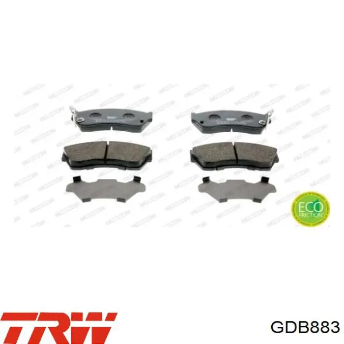 Купити GDB883 TRW Колодки гальмівні передні, дискові