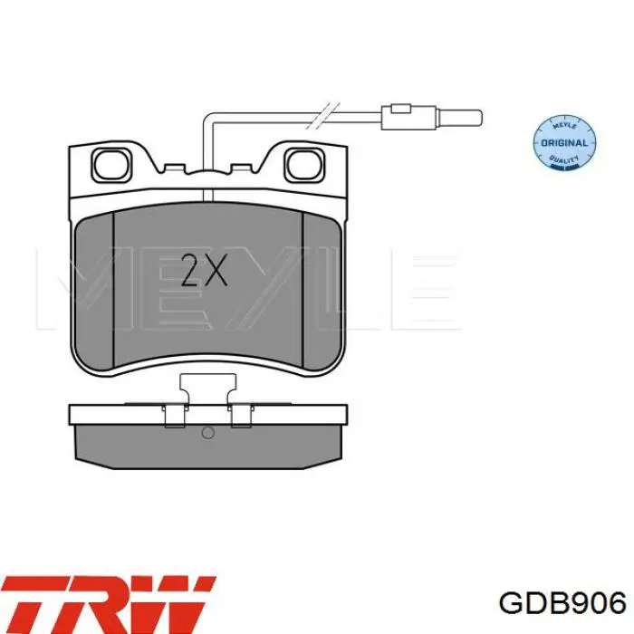Передні тормозні колодки GDB906 TRW