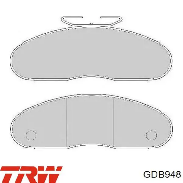 GDB948 TRW колодки гальмівні передні, дискові