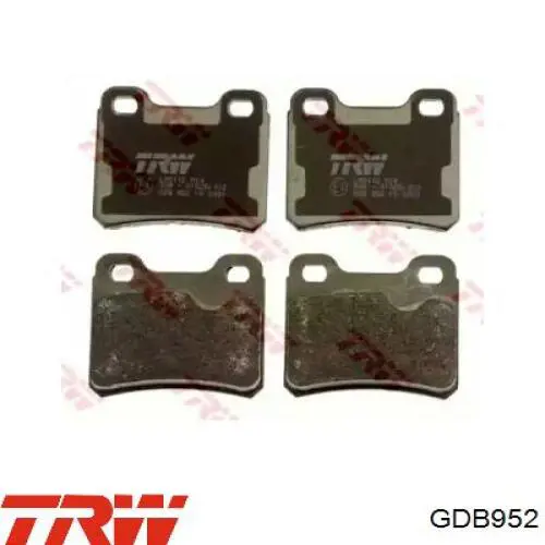 Задні гальмівні колодки GDB952 TRW