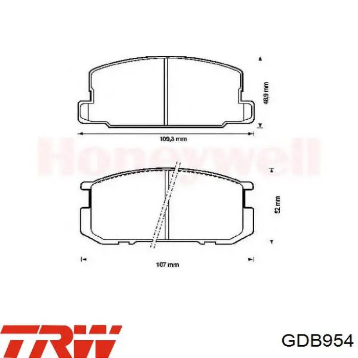 Гальмівні колодки TRW GDB954 ціна, від 12.74 USD