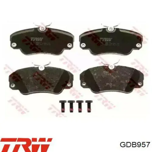Передні тормозні колодки 9195077 Opel
