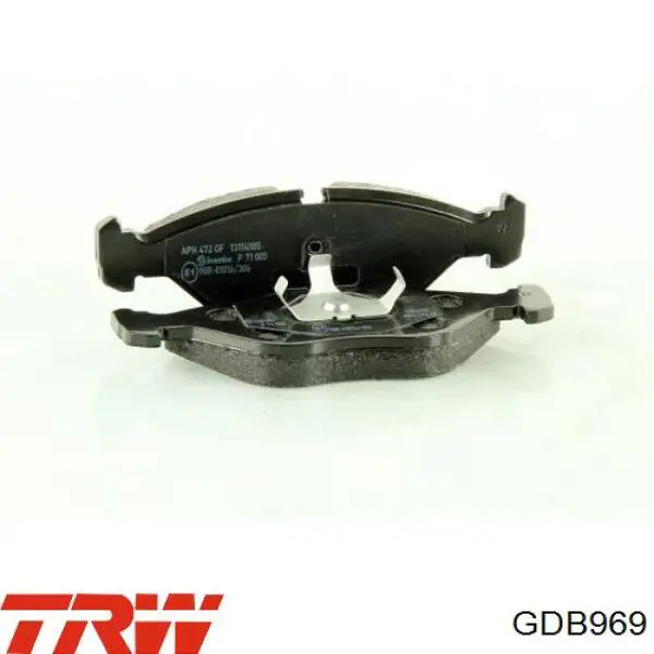 Передні тормозні колодки GDB969 TRW