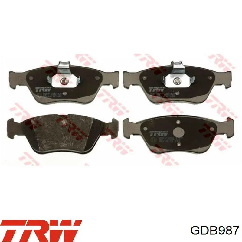 Задні гальмівні колодки GDB987 TRW