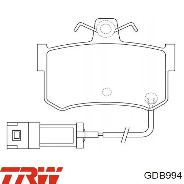 Купити GDB994 TRW Задні колодки