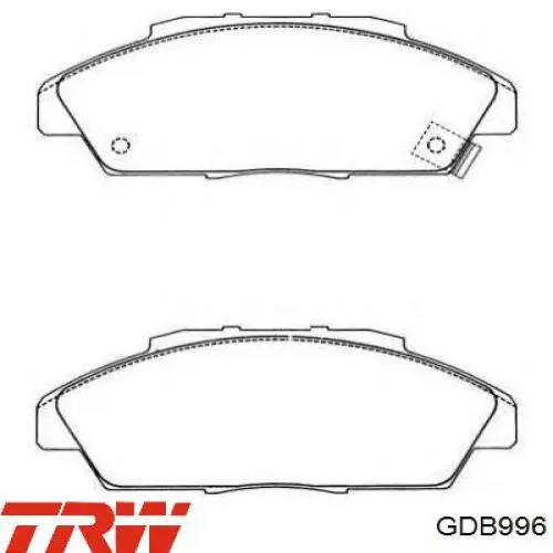 Гальмівні колодки TRW GDB996 ціна, від 19.00 USD