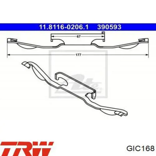 Купити GIC168 TRW Датчик зносу гальмівних колодок