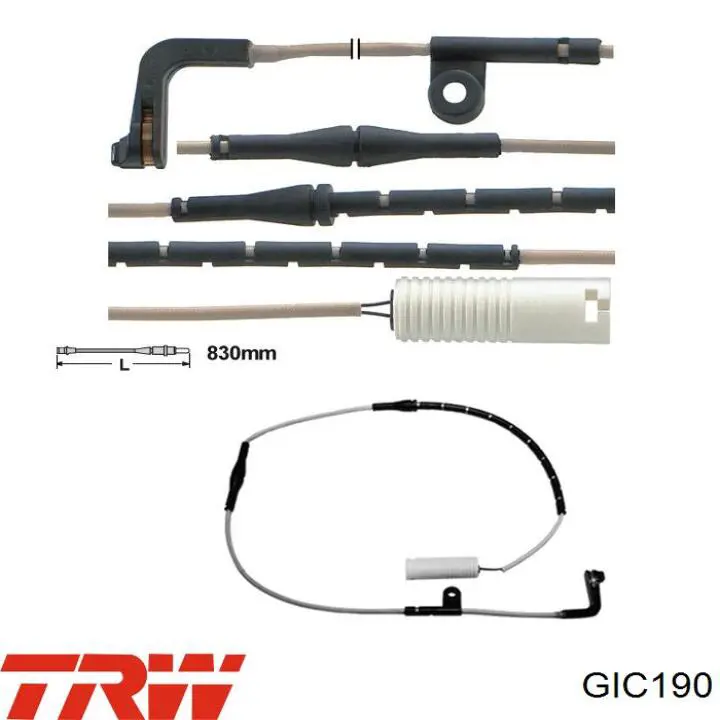 GIC190 TRW датчик зносу гальмівних колодок, задній