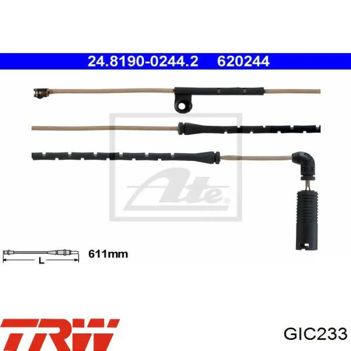 Сигналізатор знос гальмівних колодок Optimal WKT50627K ціна, від 12.02 USD