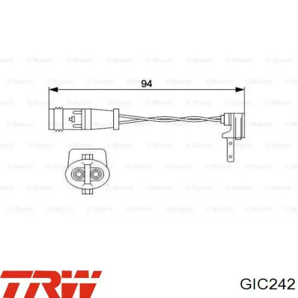 GIC242 TRW датчик зносу гальмівних колодок, передній
