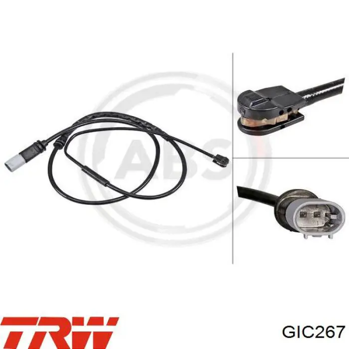 Датчик зносу гальмівних колодок, задній TRW GIC267 ціна, від 11.06 USD