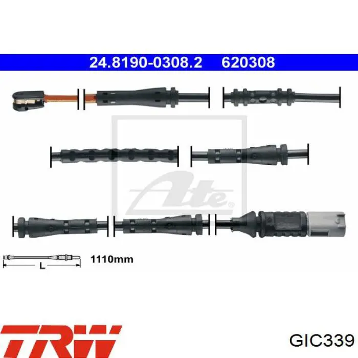 GIC339 TRW датчик зносу гальмівних колодок, задній