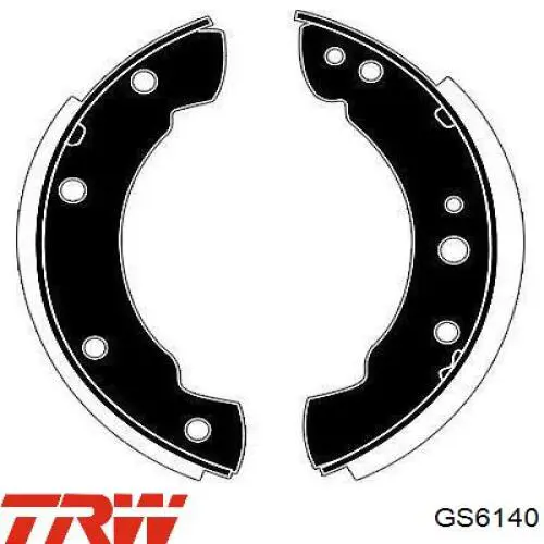 Купити GS6140 TRW Колодки гальмові задні, барабанні