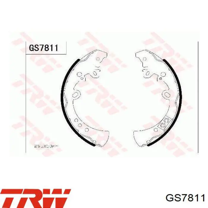 Колодки гальмові задні, барабанні GS7811 TRW