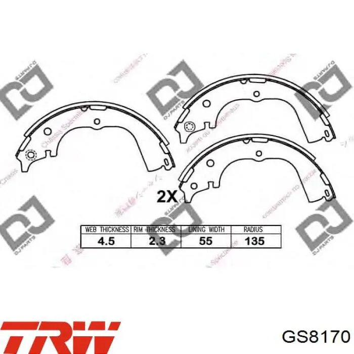 Купити 0449526040 Toyota Колодки гальмові задні, барабанні