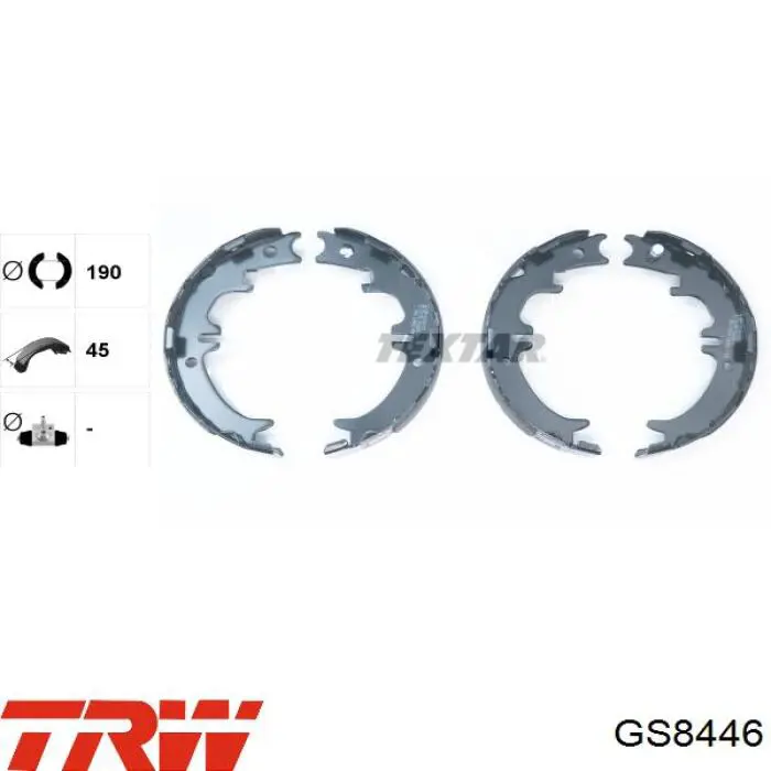 Колодки ручника / стоянкового гальма TRW GS8446 ціна, від 23.83 USD