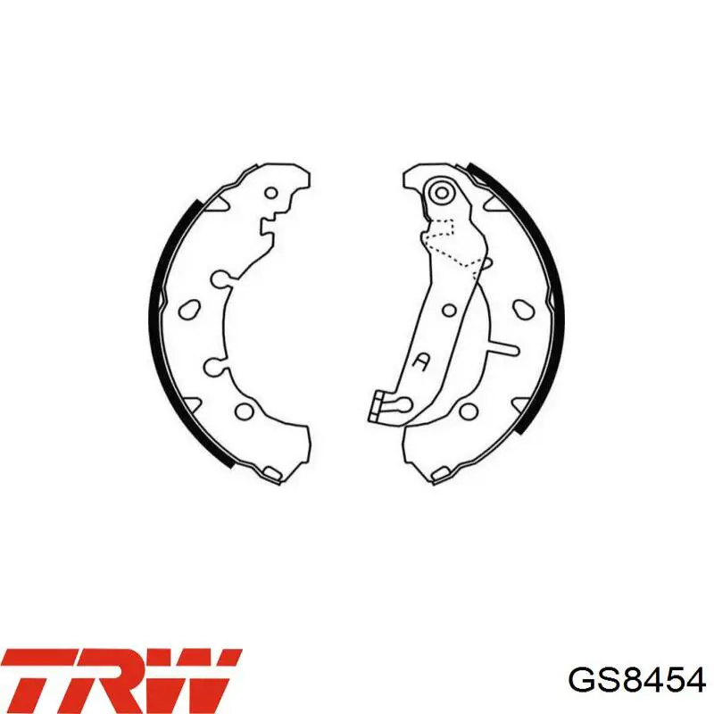 Колодки гальмові задні, барабанні TRW GS8454 ціна, від 26.73 USD