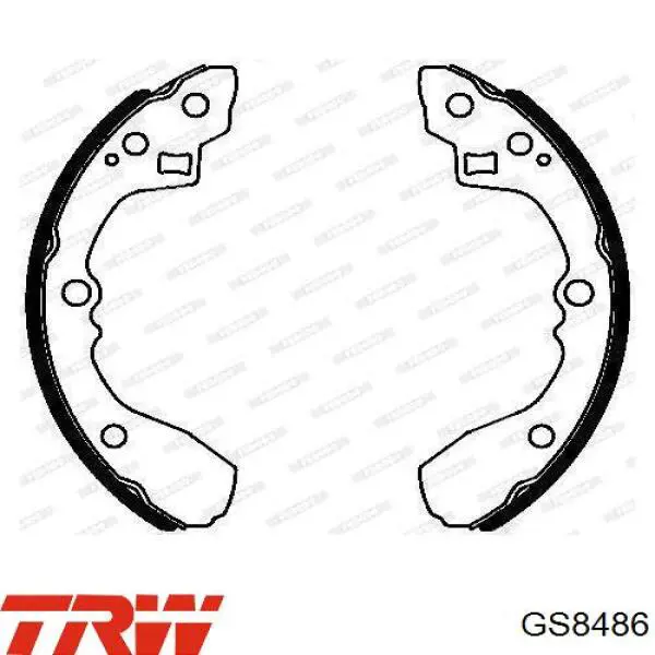 Колодки гальмові задні, барабанні GS8486 TRW
