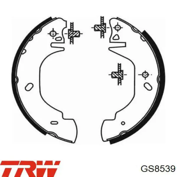 Колодки гальмові задні, барабанні GS8539 TRW