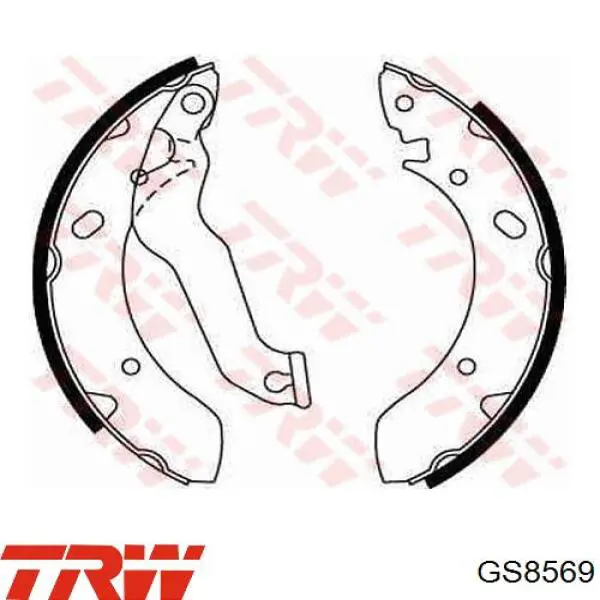 Колодки гальмові задні, барабанні GS8569 TRW