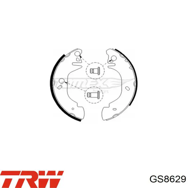 Колодки гальмові задні, барабанні GS8629 TRW