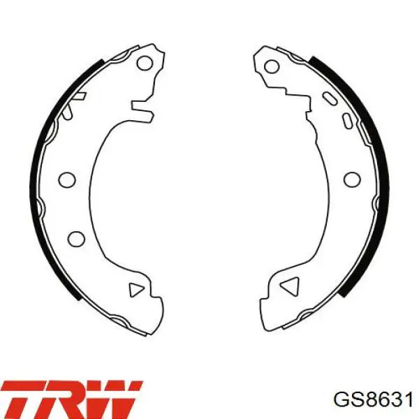 Колодки гальмові задні, барабанні GS8631 TRW