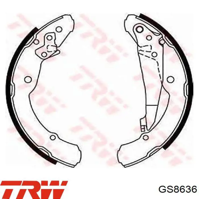 Колодки гальмові задні, барабанні TRW GS8636 ціна, від 20.77 USD