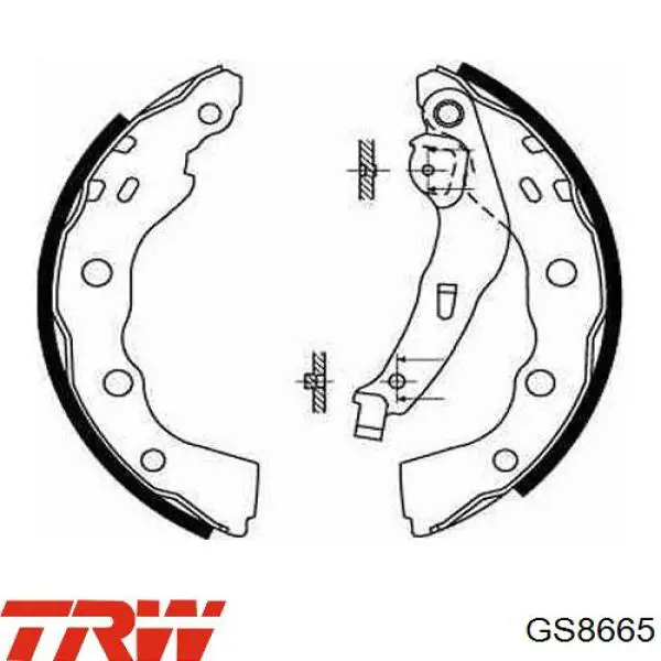 Купити GS8665 TRW Колодки гальмові задні, барабанні