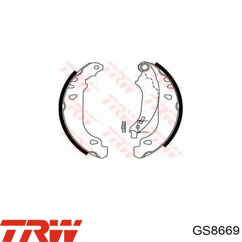Купити GS8669 TRW Колодки гальмові задні, барабанні