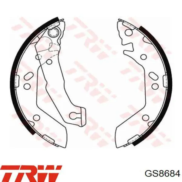 Колодки гальмові задні, барабанні GS8684 TRW