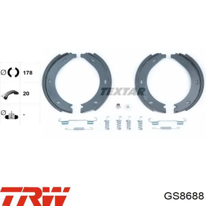Купити GS8688 TRW Гальмівні колодки гальма стоянки
