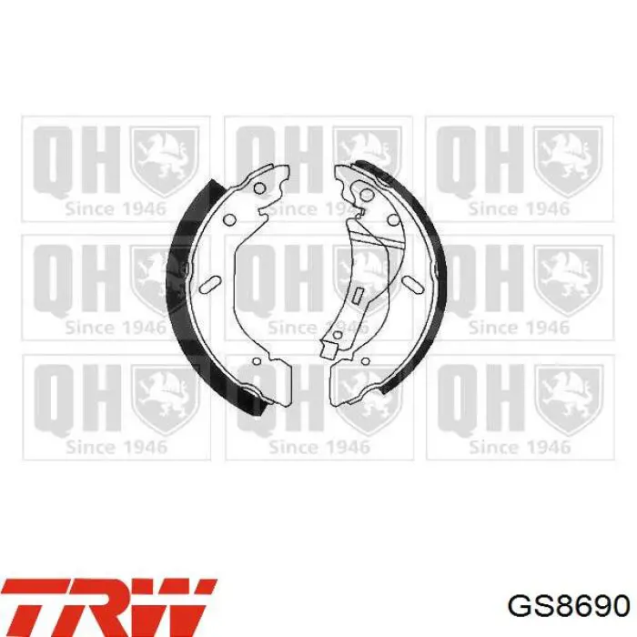 Купити GS8690 TRW Колодки гальмові задні, барабанні