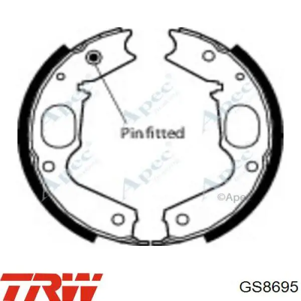 Колодки ручника GS8695 TRW