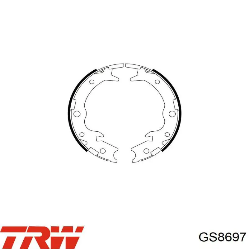 GS8697 TRW Гальмівні колодки ручника
