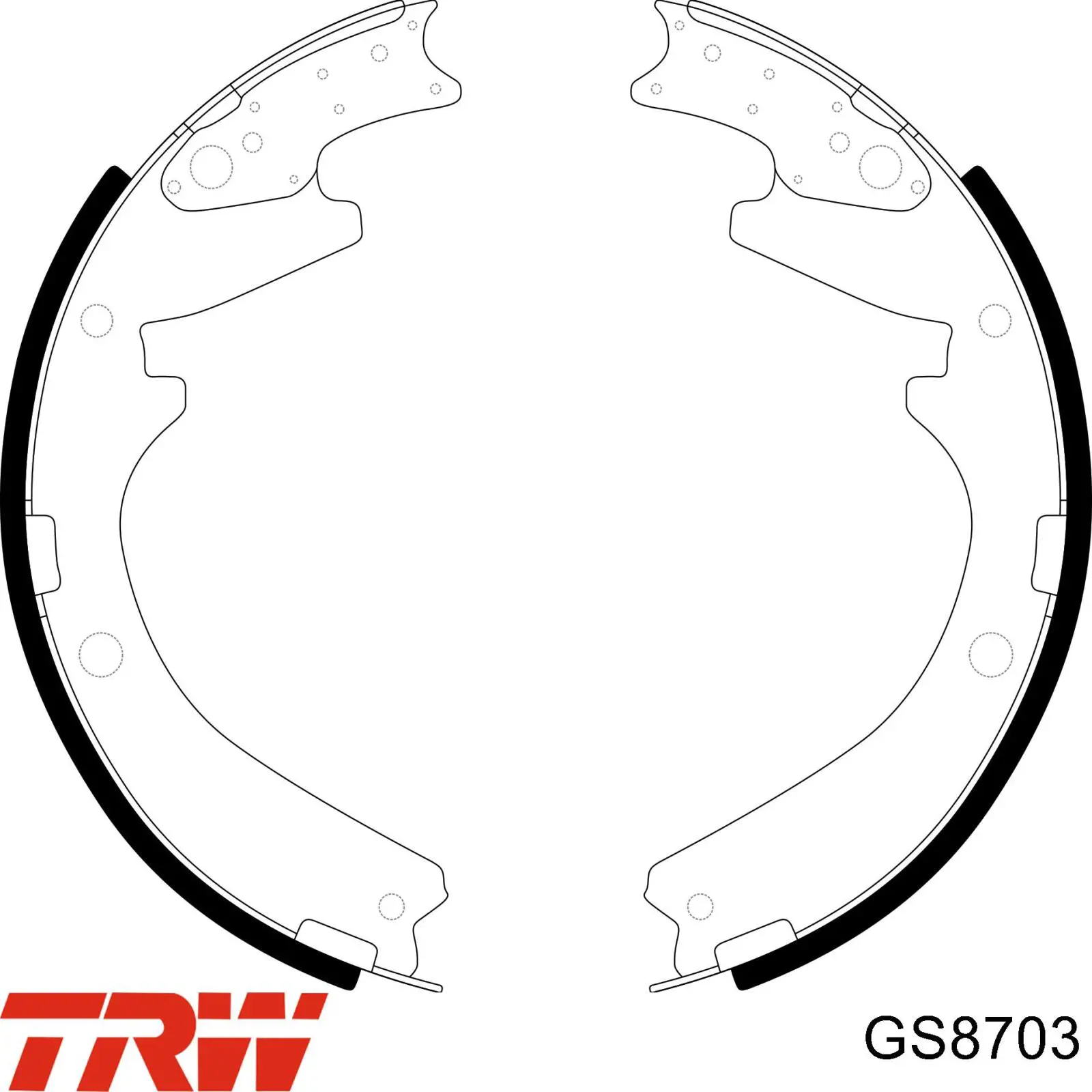 Колодки гальмові задні, барабанні TRW GS8703 ціна, від 47.74 USD