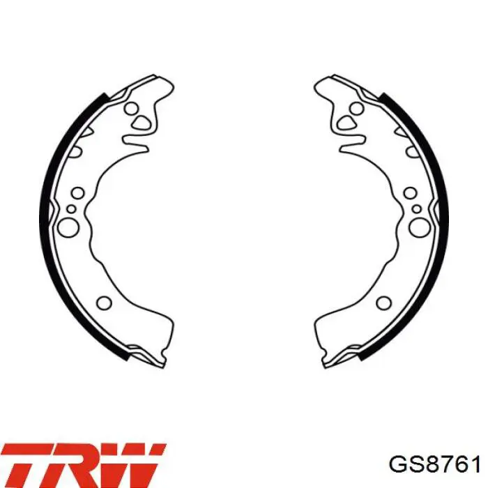 GS8761 TRW колодки гальмові задні, барабанні