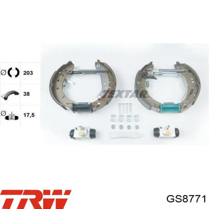 Купити GS8771 TRW Колодки гальмові задні, барабанні