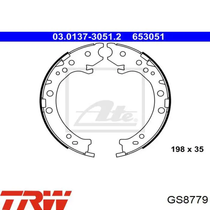 Колодки ручника / стоянкового гальма TRW GS8779 ціна, від 26.71 USD
